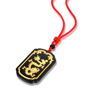 
                  
                    24K Gold Black Nephrite Jade Dragon Protection Necklace
                  
                