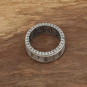 
                  
                    925 Sterling Silber Taiji Bagua Yin Yan Ring
                  
                