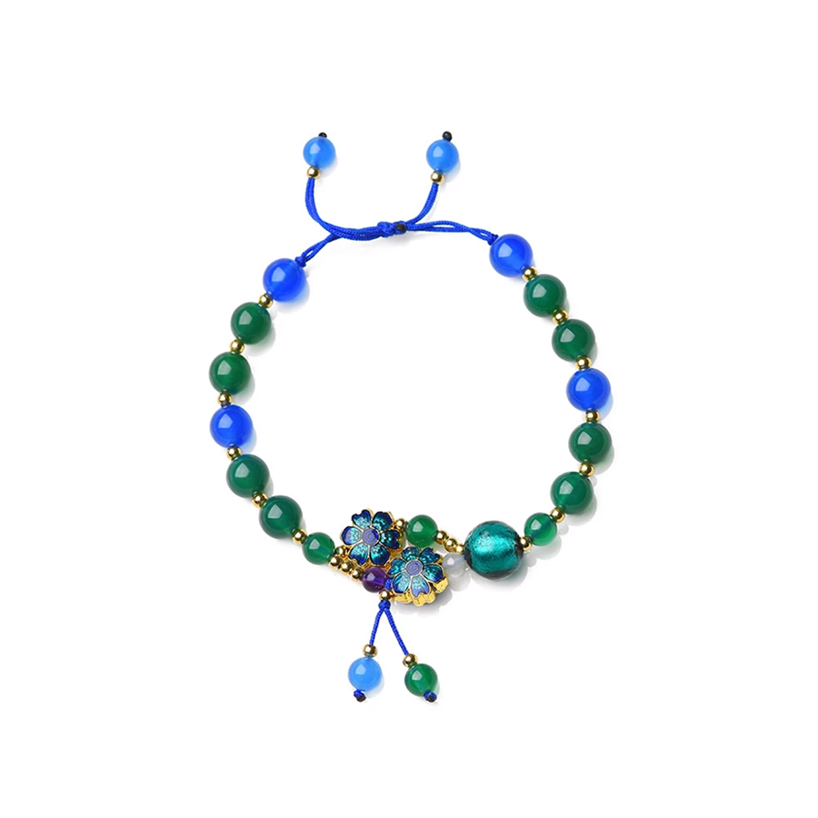 Blue & Green Hapiness Agate Bracelet