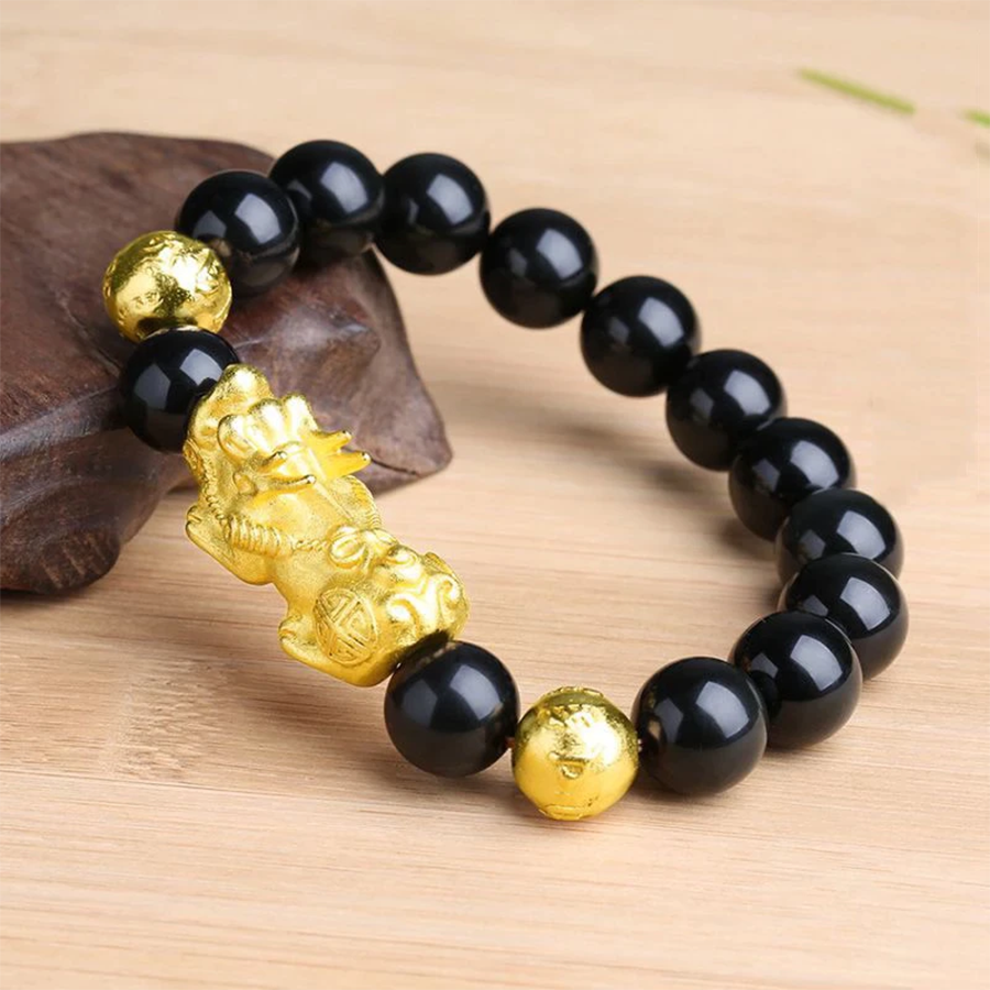
                  
                    Feng Shui Black Obsidian Wealth Bracelet
                  
                