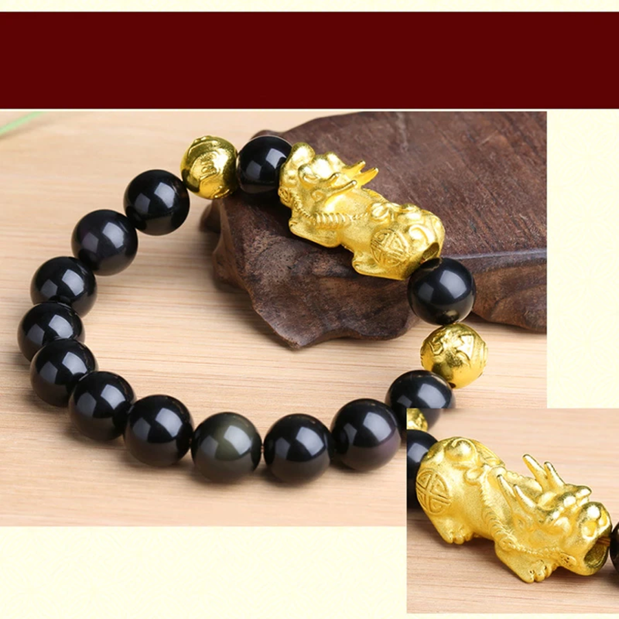 
                  
                    Feng Shui Black Obsidian Wealth Bracelet
                  
                