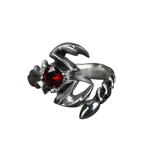 
                  
                    Luck & Protection Scorpion Garnet 925 Sterling Silver Ring
                  
                
