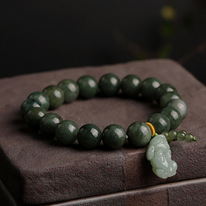 
                  
                    Natural Green Jade Fortune Pixiu Bracelet
                  
                