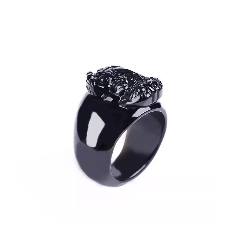 Pi Yao Obsidian Wealth & Protection Ring