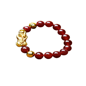 
                  
                    Bracelet Pixiu rouge de chakra de racine d’Onyx
                  
                
